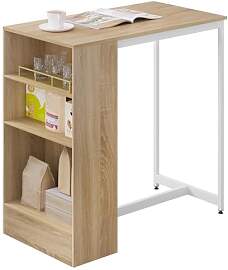 WOLTU Bartisch 90 x 50 x 90 cm, Stehtisch mit 3