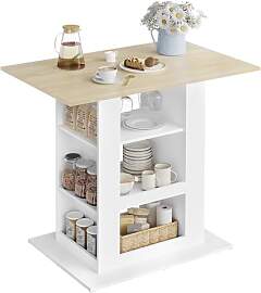 WOLTU Bartisch mit Stauraum, Stehtisch mit 2