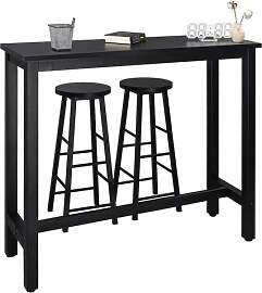 WOLTU Bartisch Set mit 2 Barhockern, 3-teilige