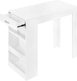 WOLTU Bartisch, Stehtisch mit 1 Schublade & 3