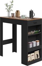 WOLTU Bartisch, Stehtisch mit 1 Schublade & 3