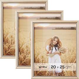 WOLTU Bilderrahmen 20x25 cm Gold, 3er Set