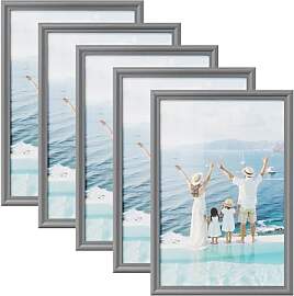WOLTU Bilderrahmen 20x30 cm Grau, 3er Set