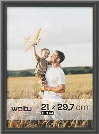 WOLTU Bilderrahmen A4 (21x29,7 cm) Schwarz,