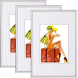 WOLTU Bilderrahmen DIN A4 21x29,7 cm Set of 3