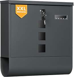 WOLTU Briefkasten mit Zeitungsfach Sichtfenstern,