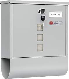 WOLTU Briefkasten mit Zeitungsfach Sichtfenstern,