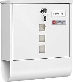 WOLTU Briefkasten mit Zeitungsfach Sichtfenstern,