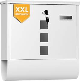 WOLTU Briefkasten mit Zeitungsfach Sichtfenstern,