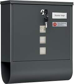 WOLTU Briefkasten mit Zeitungsfach Sichtfenstern,