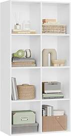 WOLTU Bücherregal 8 Fächer, Standregal Weiß,