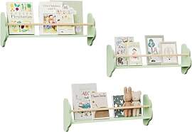 WOLTU Bücherregal Kinder Wand 3er Set, Wandregal