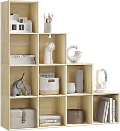 WOLTU Bücherregal mit 10 Fächern, Regal offen,