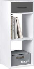 WOLTU Bücherregal mit 3 Ebenen, Standregal mit 1