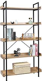 WOLTU Bücherregal, Standregal mit 5 Ebenen,