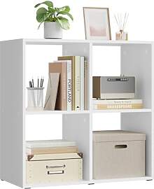 WOLTU Bücherregal, Würfelregal 4 offene Fächer, 