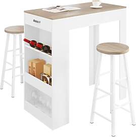 WOLTU Essgruppe, Esszimmergruppe, Bartisch mit