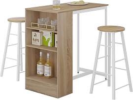 WOLTU Essgruppe, Esszimmergruppe, Stehtisch mit 2