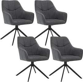 WOLTU Esszimmerstühle drehbar 4er Set, für