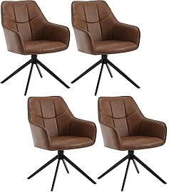 WOLTU Esszimmerstuhl drehbar 4er Set, Stuhl