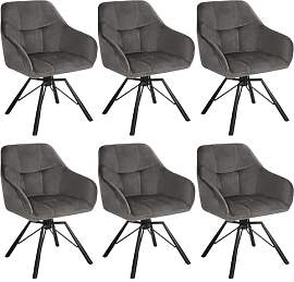 WOLTU Esszimmerstuhl drehbar 6er Set,
