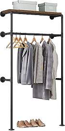 WOLTU industrielle Kleiderstange Wand,Garderobe