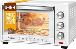 WOLTU Mini Backofen mit umluft, Pizzaofen 32 L,