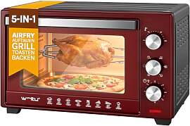 WOLTU Mini Backofen mit umluft, Pizzaofen 32 L,
