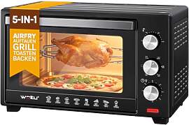 WOLTU Mini Backofen mit umluft, Pizzaofen 32 L,