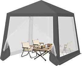 WOLTU Pavillon 3x3 m, Gartenpavillon mit