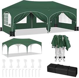 WOLTU Pavillon mit 6 Seitenteilen 4 Sandsäcke,