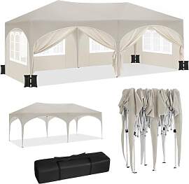 WOLTU Pavillon mit 6 Seitenteilen 4 Sandsäcke,