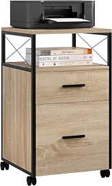 WOLTU Rollcontainer, mobiler Aktenschrank mit 2