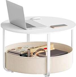 WOLTU Runder Couchtisch Ø 80 x H 50 cm,