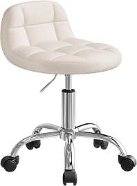 WOLTU Schminktisch Stuhl Weiß, Drehstuhl mit