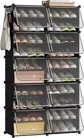 WOLTU Schuhregal, Schuhschrank mit 10 Fächern,