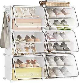 WOLTU Schuhregal, Schuhschrank mit 6 Fächern,