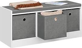 WOLTU Sitzbank mit Stauraum, Polsterbank mit 3