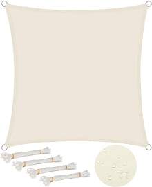 WOLTU Sonnensegel Quadrat 2x2m Creme