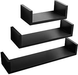 WOLTU Wandregal Schweberegal U Form CD DVD Regal