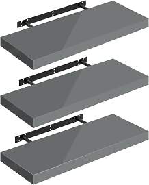 WOLTU Wandregal Set von 3 Regalen Wandboard