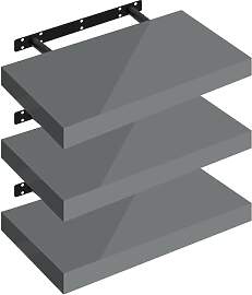 WOLTU Wandregal Set von 3 Regalen Wandboard