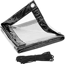 WOLTU Wasserdicht Transparent Plane mit Ösen, PVC 