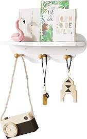 WOLTU Wolkenregal, Kinder Garderobenhaken,