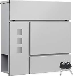 WOLTU XXL Briefkasten, Postkasten mit Zeitungsfach 