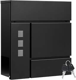 WOLTU XXL Briefkasten Postkasten mit Zeitungsfach