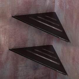 Womamny Eckregal Schwarz, Duschablage Ecke, 2