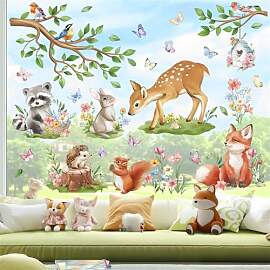 wondever Fenstersticker Frühling Tiere Fenster