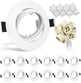 Wondlumi 12er LED Einbaustrahler GU10 Rahmen Set