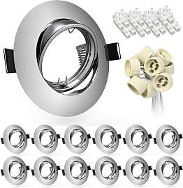 Wondlumi 12x Einbaustrahler GU10 Rahmen LED Spots